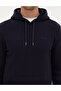 Navy Blue 2 Thread Regular Fit K Hooded Basic Sweatshirt 50314055-Vr033 - 6