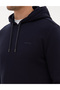 Navy Blue 2 Thread Regular Fit K Hooded Basic Sweatshirt 50314055-Vr033 - 7