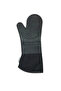 Set of 2 Black 45x65 Cm Silicone Dough Rolling Mat and Gray Silicone Fireproof Kitchen Oven Mitts - 6