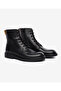 Men's Black Genuine Leather Military Boots 5K1Yb18722 - 3