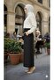 Women's Black Pocket Pencil Skirt (button detailed 93-94 cm) (launch price for a limited time) - 3