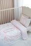 Baby Duvet Cover Set (100X150) - Noble Series - Pink - Letter Q