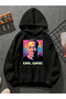 سترة dr.dre v1 ذات القلنسوة المطبوعة باللون الأسود