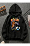 سويت شيرت أسود بقلنسوة مطبوعة من ice cube v13