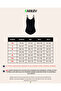 Women's Seamless Corset Body Waist Slimming and Lifting Black Bodysuit with Snap Straps - 4