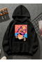 سويت شيرت أسود بقلنسوة مطبوعة من snoop dogg v1