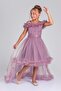 Tailed Tulle Style Lilac Children's Evening Dress Waiterboy Aby231 - 6