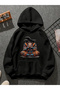 Gokutatuajes Printed Hooded Black Sweatshirt