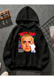 سويت شيرت أسود بقلنسوة مطبوعة من eminem v8