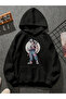 gokuultra005 سويت شيرت أسود بقلنسوة مطبوعة