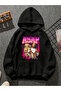 Asap Rocky V10 Printed Hooded Black Sweatshirt