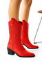 Karlas Western Women's Cowboy Embroidered Boots C315-Red - 3