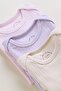 Set of 3 100% Cotton Camisole Baby and Children's Envelope Collar Bodysuit & Bodysuit - 4