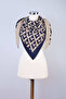 V Patterned Knitwear Triangle Shawl - 4