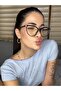 River Black Cat Eye Blue Block Glasses with Metal Accessories and Blue Light Protection (Medium - Large Size) - 7