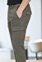 Cargo Pocket Men's Pants, 100% Cotton Lycra Gabardine Linen Fabric Regular Fit Top Quality Product - 2