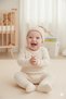 Newborn Baby Girl Boy 100% Cotton Combed Extra Soft Lightweight Anti-Sweat Beanie Beige