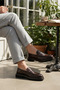 Men's Brown Genuine Natural Leather Size 39-45 Eva Sole Loafer Shoes