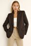 Women's Brown Classic Blazer Jacket