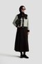 New Season Plaid Patterned Buttoned Jacket with Pockets and Zippered Skirt Top and Bottom Set - 2