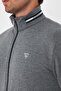 Men's Cotton Stand Collar Tracksuit Set Anthracite 5749-A - 7