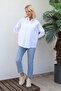 Women's White Color Long Sleeve Regular Fit Basic Model Shirt - 6