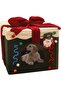 Christmas Cat Bed House (L) - Washable and Soft Dog Bed, Cat Cave with Detachable Pillow Box Shape - 6