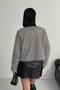 Collarless Imported Tasseled Smoked Fur Coat - 7