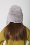 Girl's Gray Plush Furry Beret - Hat with Headphones and Snaps - 7