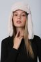 Beige Faux Fur Women's Beanie Hat with Earmuffs - 7