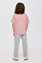 Boy's Printed Crew Neck Short Sleeve Pink T-Shirt - 2