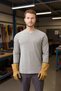 Men's V-Neck Long Sleeve T-Shirt 50 Cotton Gaura Shirt Cotton Breathable Relaxed Fit Casual