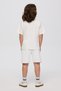 Boy's Short Sleeve Collar Detailed Ecru T-Shirt - 2