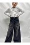 Girls' Wide-Leg Black Jeans with Pockets - 2