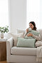 Modern 2-Piece Green Striped Cotton Decorative 30X50 cm Pillow/Cushion Cover - 3