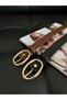 2-Piece Oval Buckle Women's Trouser Belt, Jacket Belt, Dress Belt, Shirt Belt - 3