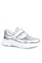 Genuine Leather Silver White Sole Girls' Sneakers Shoes - 2
