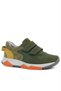Genuine Leather Green Kids Velcro Sneakers Sports Shoes - 2