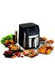 Digital Air Fryer XXXL 7L 2.8KG 1800W with Max Crisp Function, Silver/Black - 4
