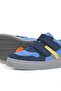 Genuine Leather Navy Blue Velcro Boys' Sports Shoes - 7
