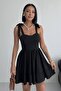 Mini Red Dress with Chest Tie - 3
