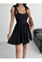 Mini Red Dress with Chest Tie - 6