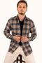 قميص Slimfit Lumberjack للرجال - أزرق داكن خردل، مع صندوق هدايا - 3