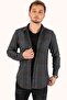 Light Black Green Striped Slimfit Winter Lumberjack Shirt with Gift Box - 8