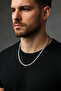 316L Stainless Steel 4 mm Snake Spiga Model Men's Chain Necklace - 4