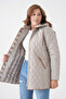 Hooded Transitional Coat - Large Size Cotton Plaid Pack of Quilted Coats