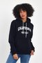 Women's Hooded Comfortable Fit Inner Fleece 3 Thread Kangaroo Pocket California West Printed Sweatshirt - 5