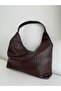VERONA Textured Knit-Textured Loose-Looking and Large-Capacity Women's Shoulder Bag(: Height 28*Width 48*Base 12 cm) - 6