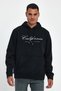 Men's Hooded Comfortable Fit Fleece Lined 3-Thread El Letter Printed California Printed Sweatshirt Spr24Sw03 - 3