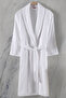 Hotel Bathrobe 100% Cotton Premium Quality Soft-Textured Highly Absorbent Women's Men's White M-L Size - 5